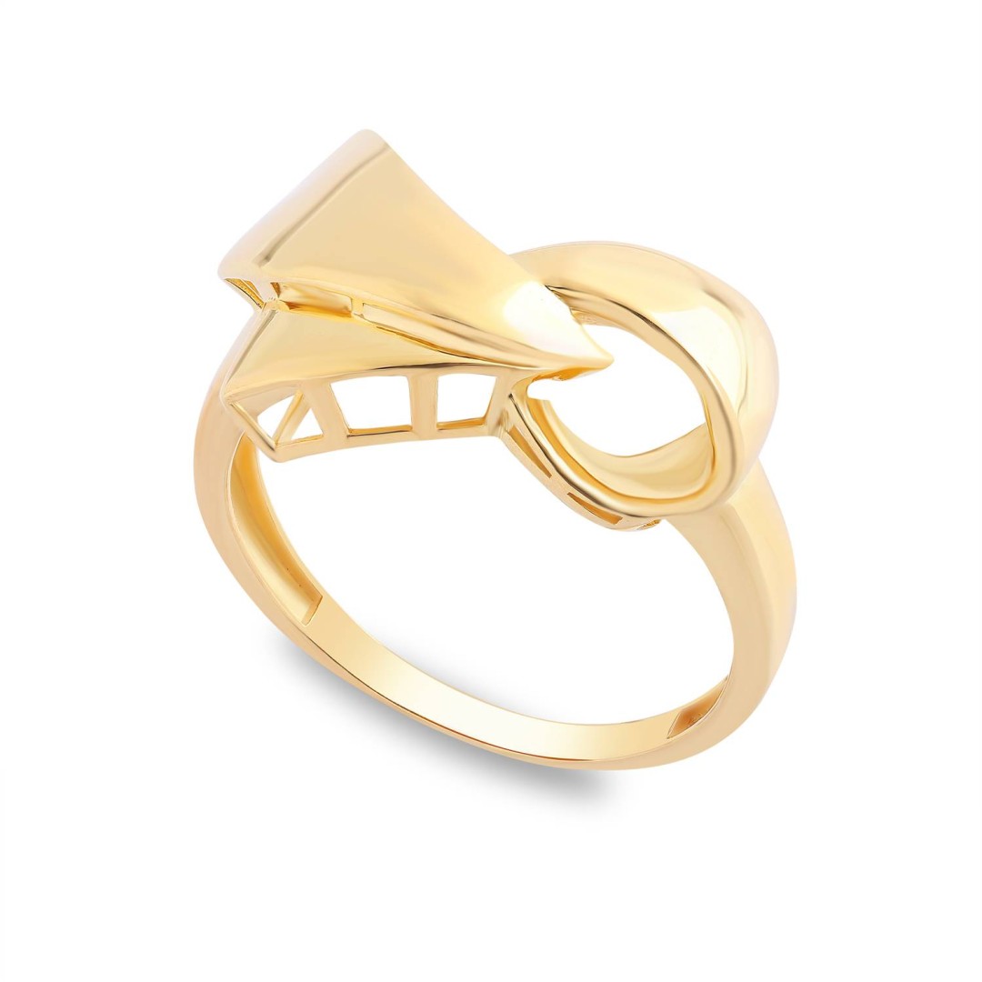 14 Ayar Sarı Altın Fantazi Taşsız Yüzük