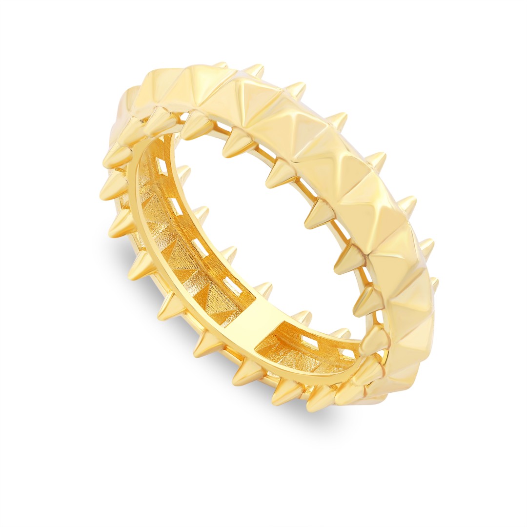 14 Ayar Sarı Altın Pramit Taşsız Yüzük