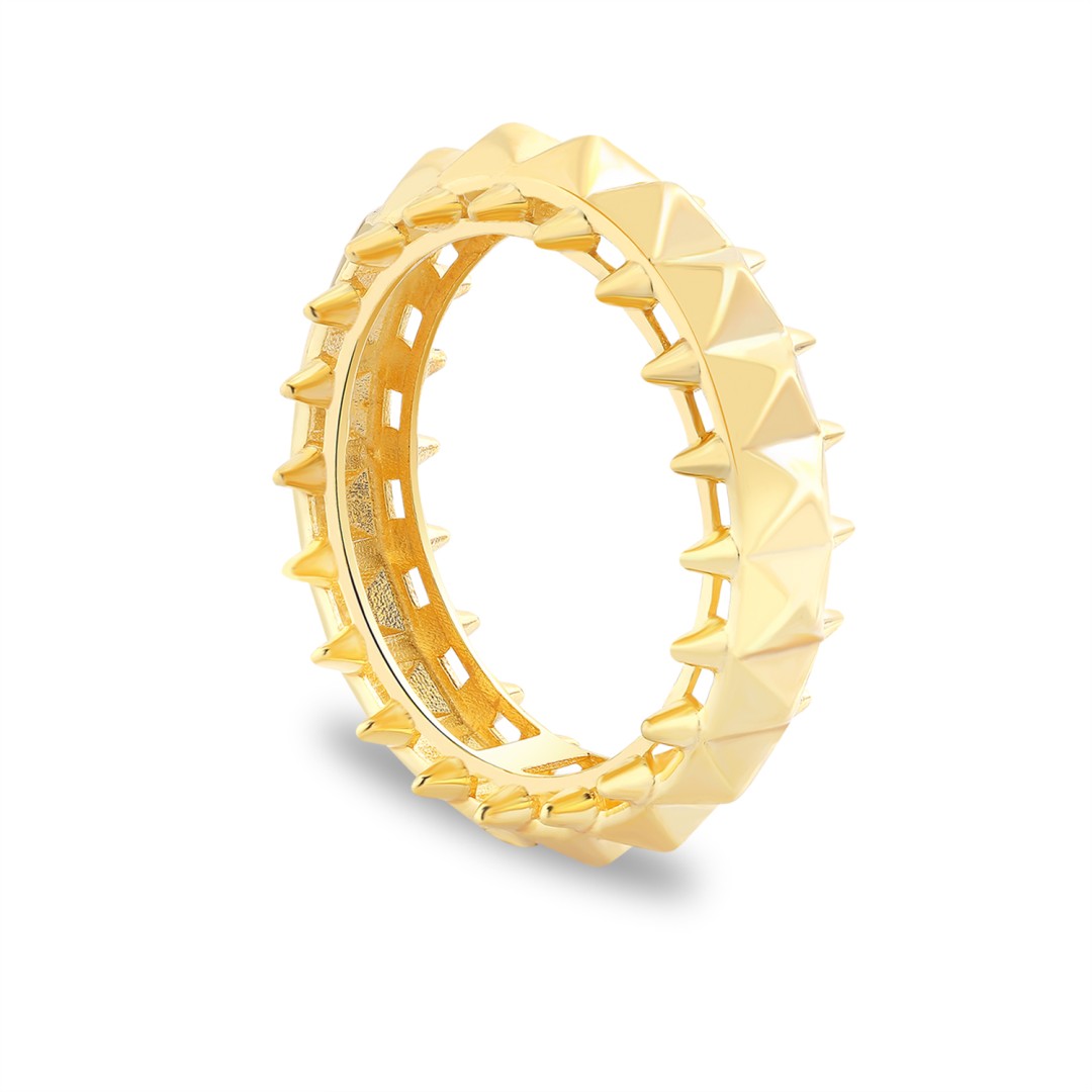 14 Ayar Sarı Altın Pramit Taşsız Yüzük