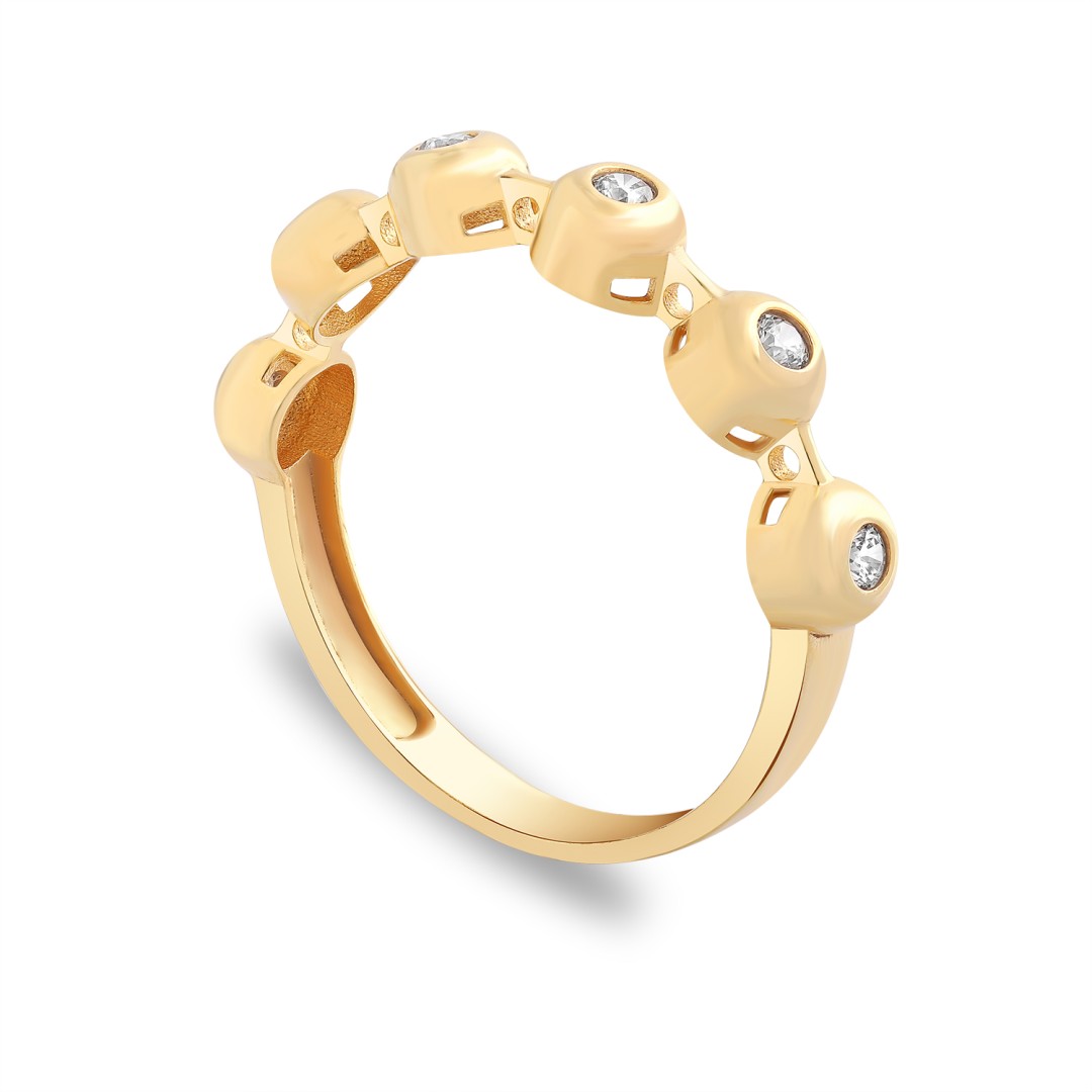 14 Ayar Sarı Altın Fantazi Taşsız Yüzük